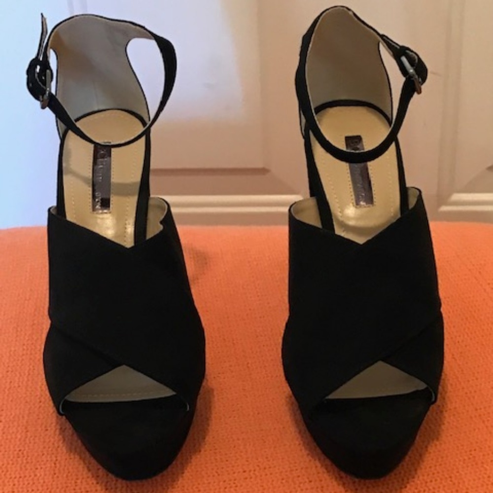 BRAND NEW BCBGeneration Black Suede Platforms